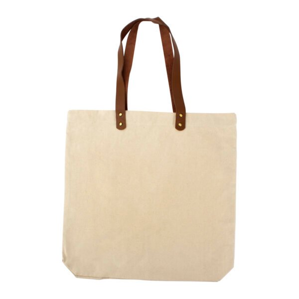 Bolsa de Compras 10oz Canvas asas Cuero